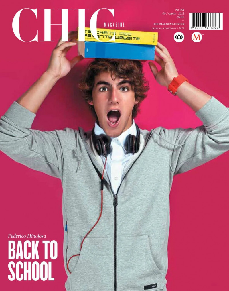 Federico Hinojosa featured on the CHIC Magazine Mexico cover from August 2012