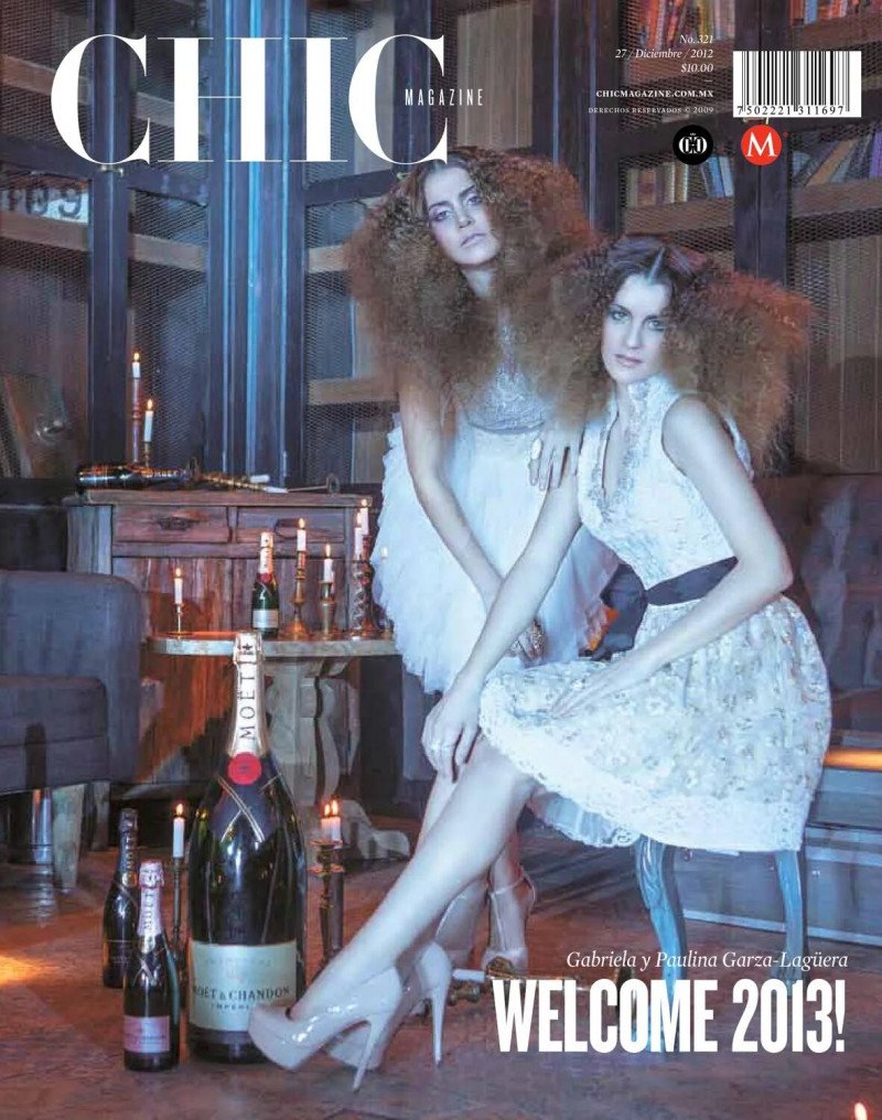 Gabriela Garza-Lagüera, Paulina Garza-Lagüera featured on the CHIC Magazine Mexico cover from December 2012