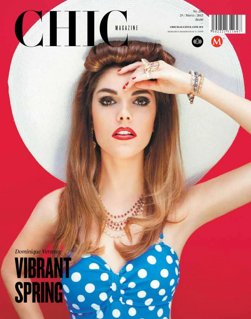 Dominique Versteeg featured on the CHIC Magazine Mexico cover from March 2012