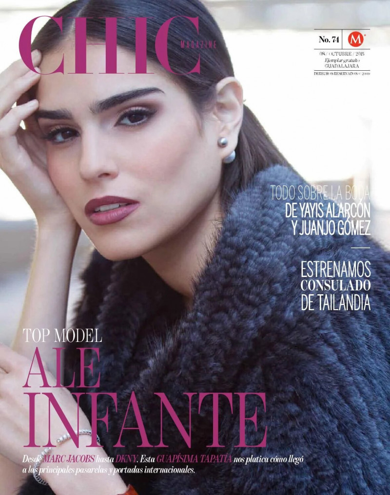 Alejandra Infante featured on the CHIC Magazine Mexico cover from October 2015