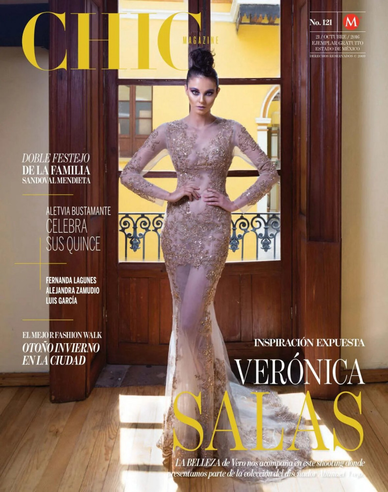 Veronica Salas featured on the CHIC Magazine Mexico cover from October 2016