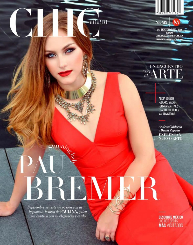 Paulina Bremer featured on the CHIC Magazine Mexico cover from September 2016