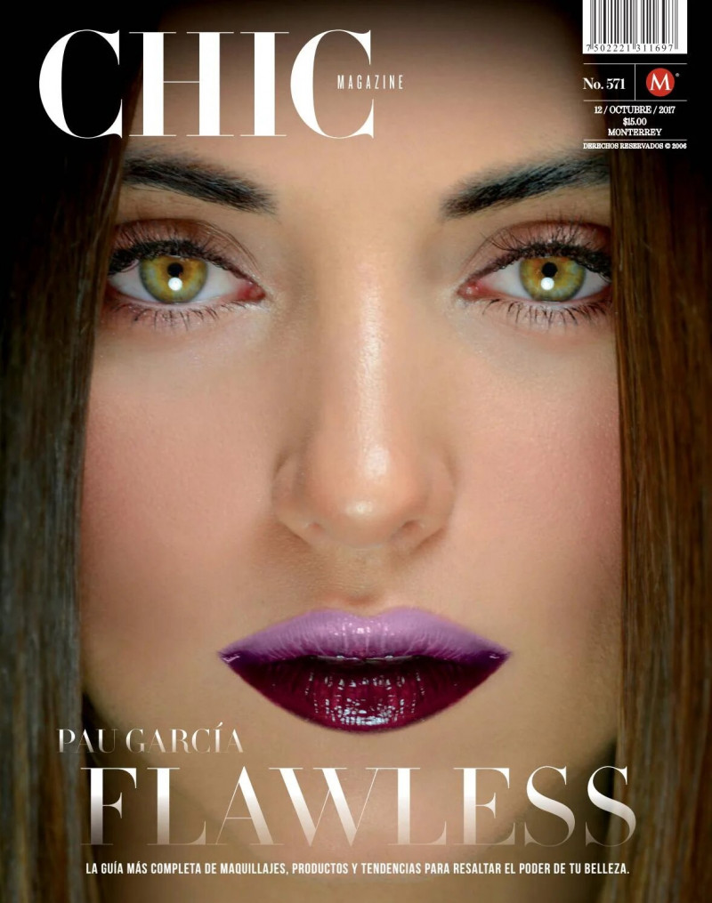 Pau Garcia featured on the CHIC Magazine Mexico cover from October 2017
