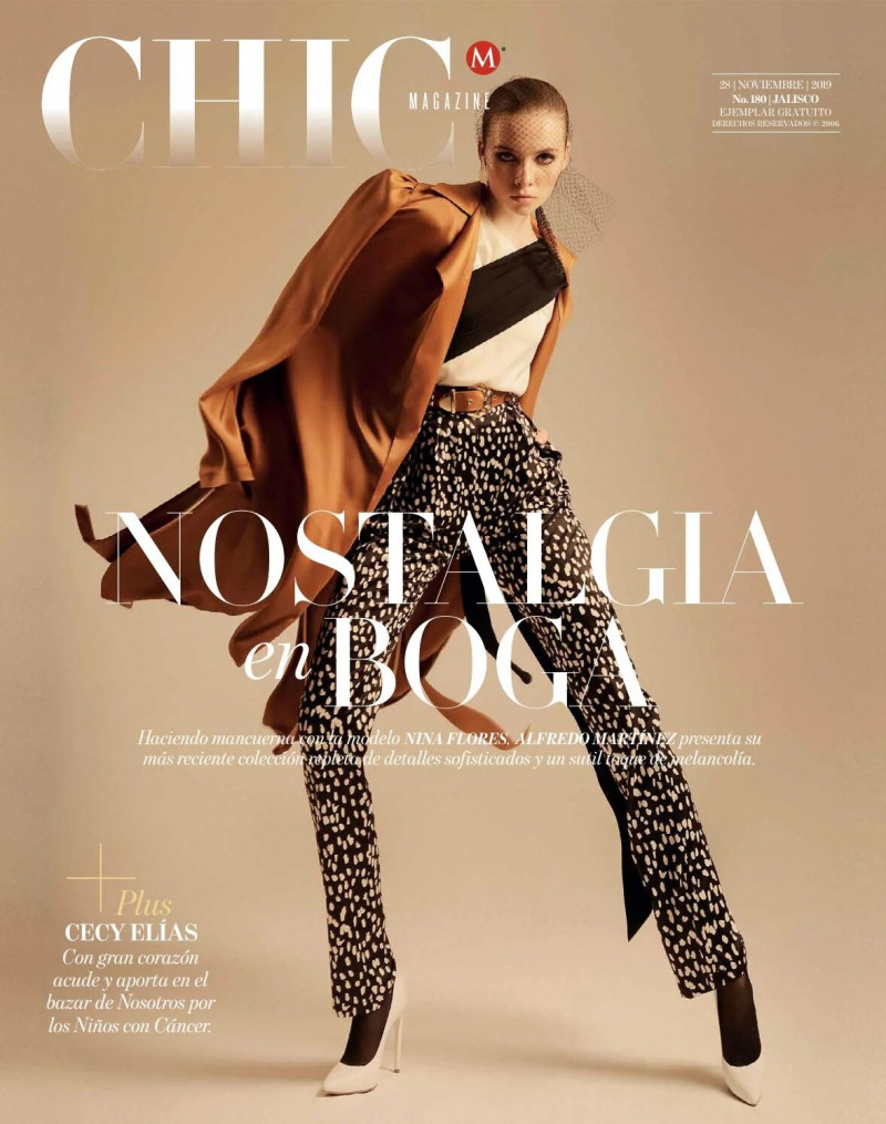 Nina Flores featured on the CHIC Magazine Mexico cover from November 2019