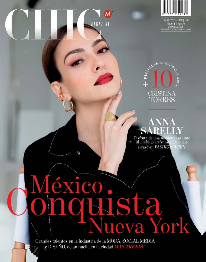 Anna Sarelly featured on the CHIC Magazine Mexico cover from September 2019