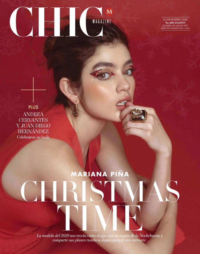 Mariana Piña featured on the CHIC Magazine Mexico cover from December 2020