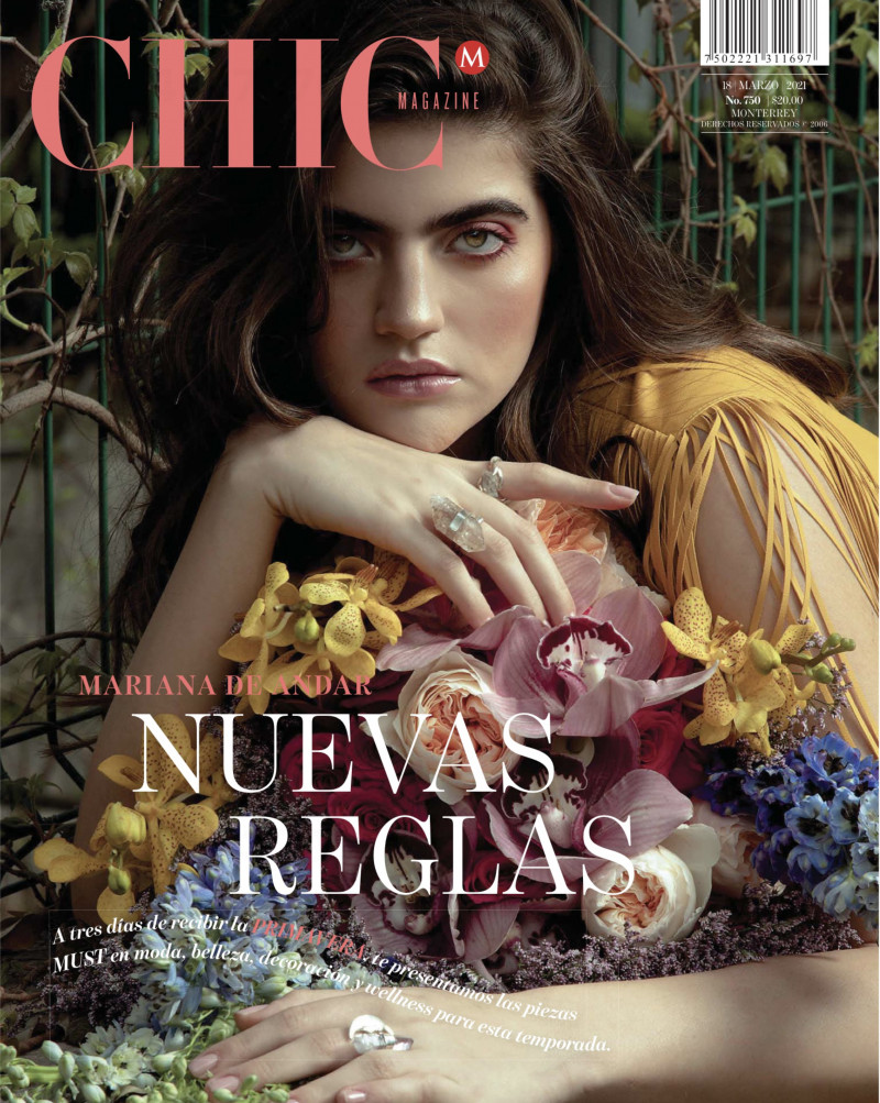 Mariana Deandar featured on the CHIC Magazine Mexico cover from March 2021