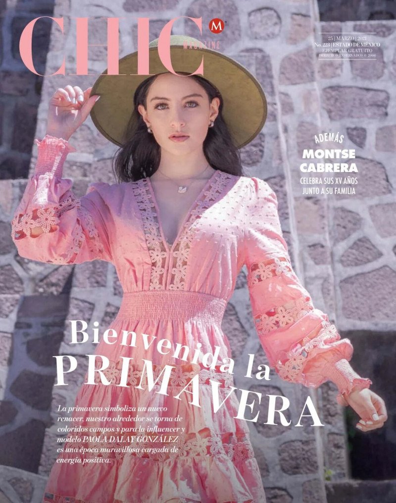 Paola Dalay featured on the CHIC Magazine Mexico cover from March 2021