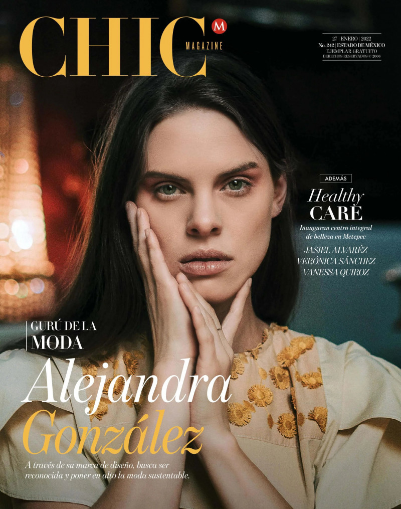 Alejandra Gonzales featured on the CHIC Magazine Mexico cover from January 2022