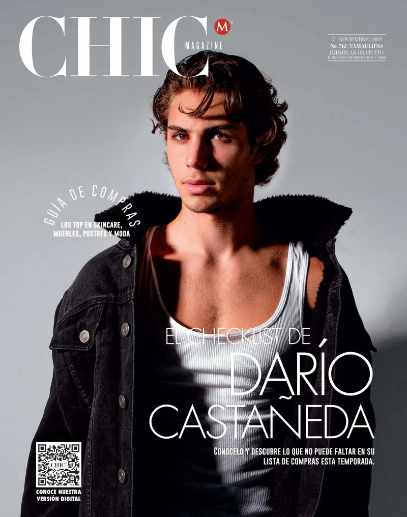 Dario Castañeda featured on the CHIC Magazine Mexico cover from November 2022