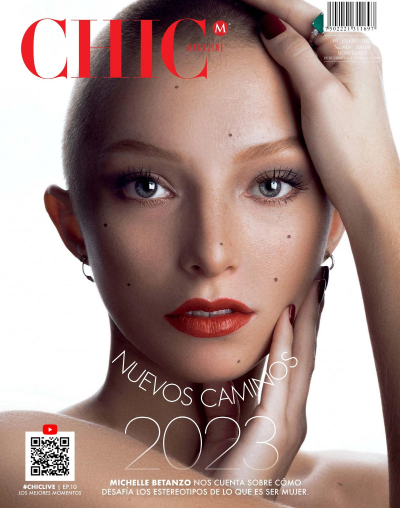 Michelle Betanzo featured on the CHIC Magazine Mexico cover from January 2023