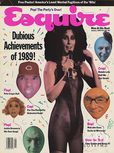 Cher featured on the Esquire USA cover from January 1990