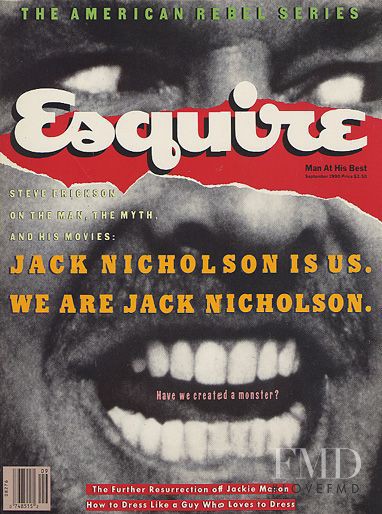 Jack Nicholson featured on the Esquire USA cover from September 1990