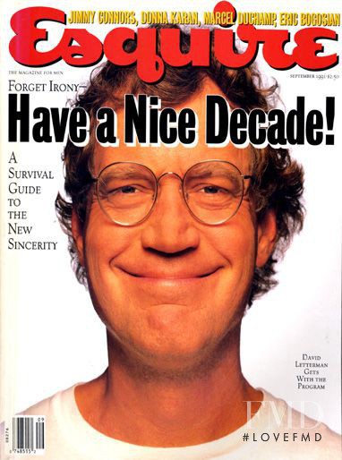 Dave Letterman featured on the Esquire USA cover from September 1991