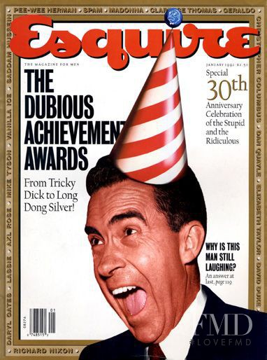 Richard Nixon featured on the Esquire USA cover from January 1992