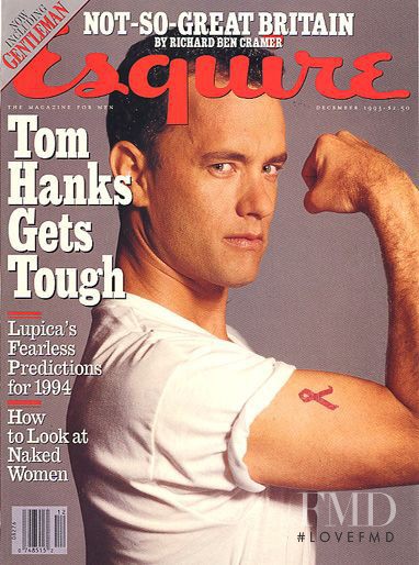 Tom Hanks featured on the Esquire USA cover from December 1993