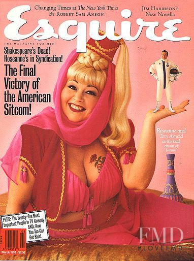 Roseanne Barr featured on the Esquire USA cover from March 1993