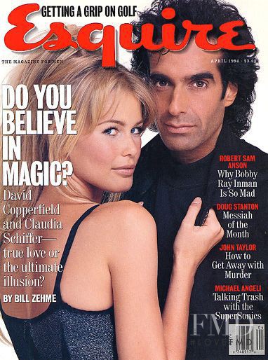 Claudia Schiffer featured on the Esquire USA cover from April 1994