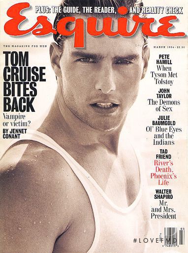 Tom Cruse featured on the Esquire USA cover from March 1994