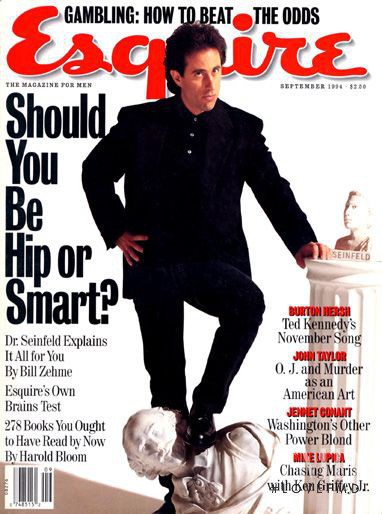 Jerry Seinfeld featured on the Esquire USA cover from September 1994