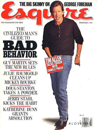 Tim Allen featured on the Esquire USA cover from February 1995