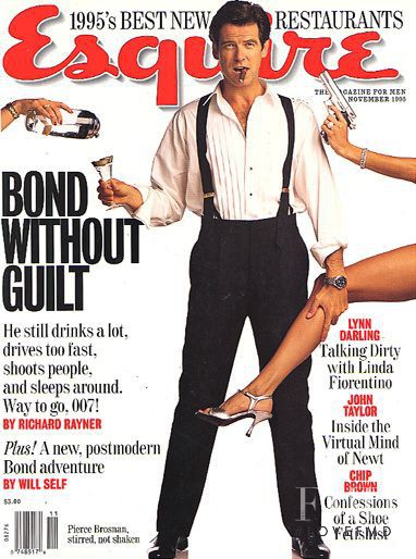 Pierce Brosnan featured on the Esquire USA cover from November 1995