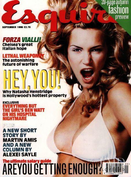 Natasha Henstridge featured on the Esquire USA cover from September 1996