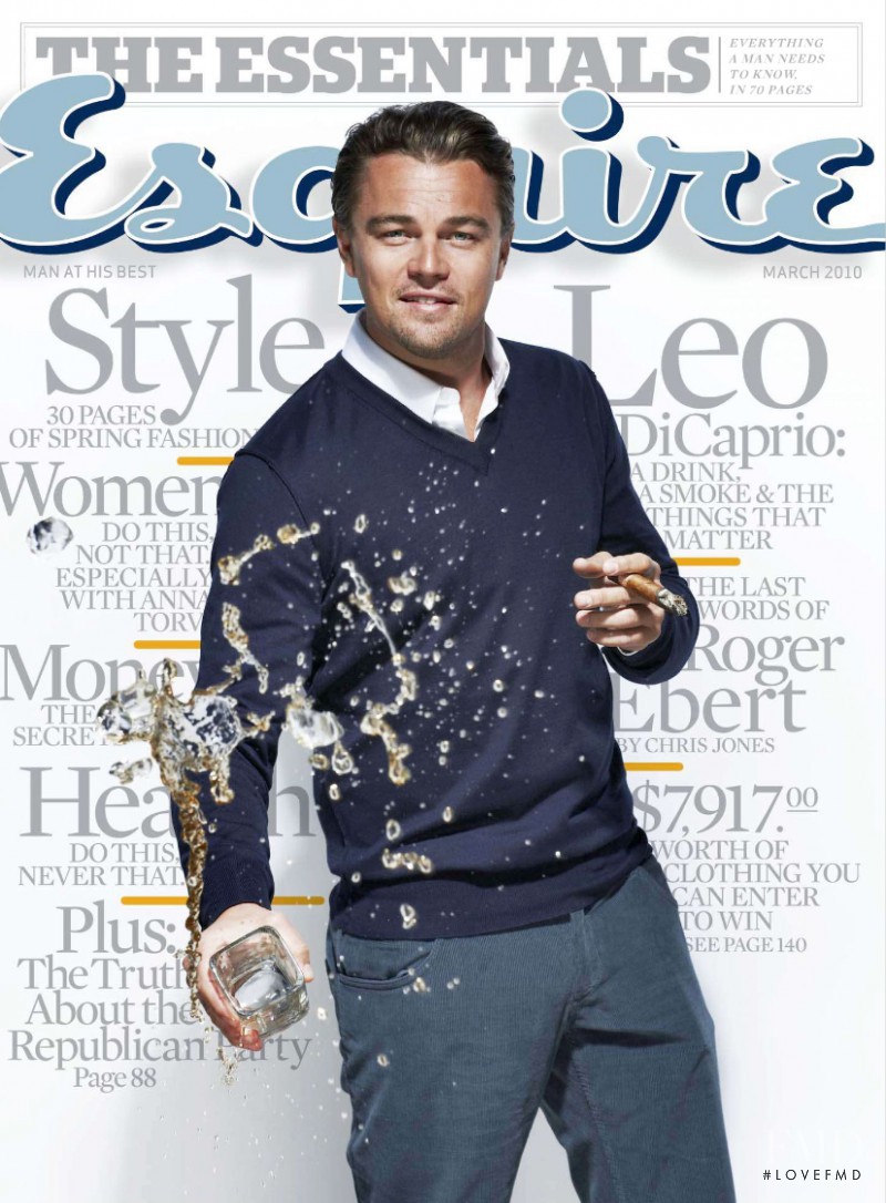 Leonardo DiCaprio featured on the Esquire USA cover from March 2010