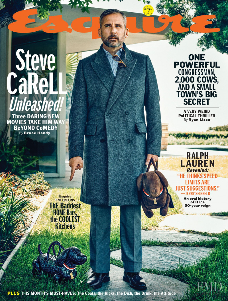 Steve Carell featured on the Esquire USA cover from November 2018