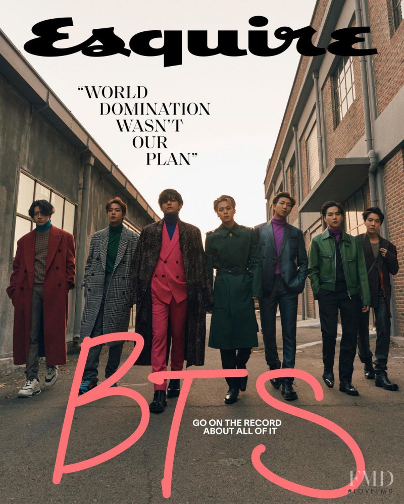BTS featured on the Esquire USA cover from December 2020