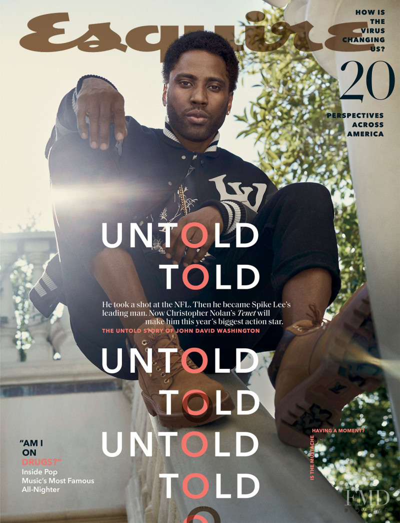 John David Washington featured on the Esquire USA cover from June 2020