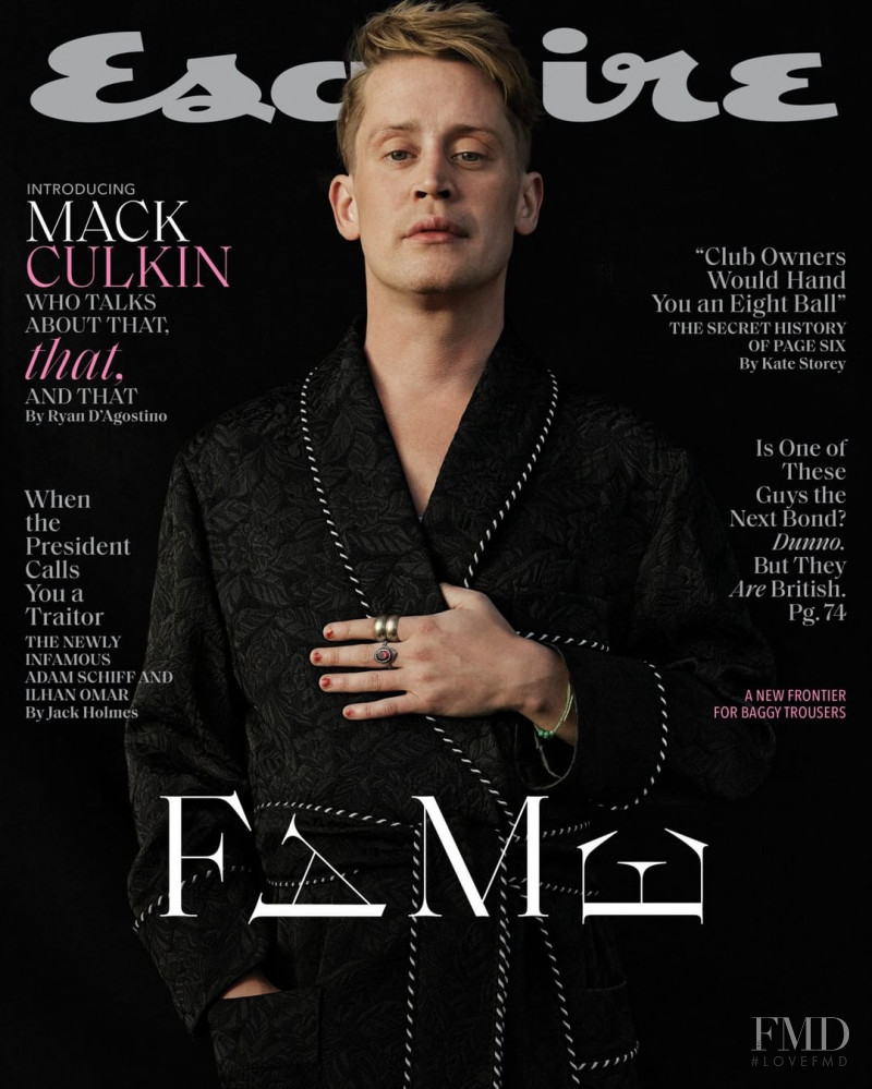Mack Culkin featured on the Esquire USA cover from March 2020