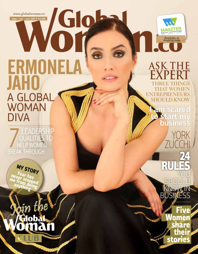 Ermonela Jaho featured on the Global Woman.co cover from April 2017