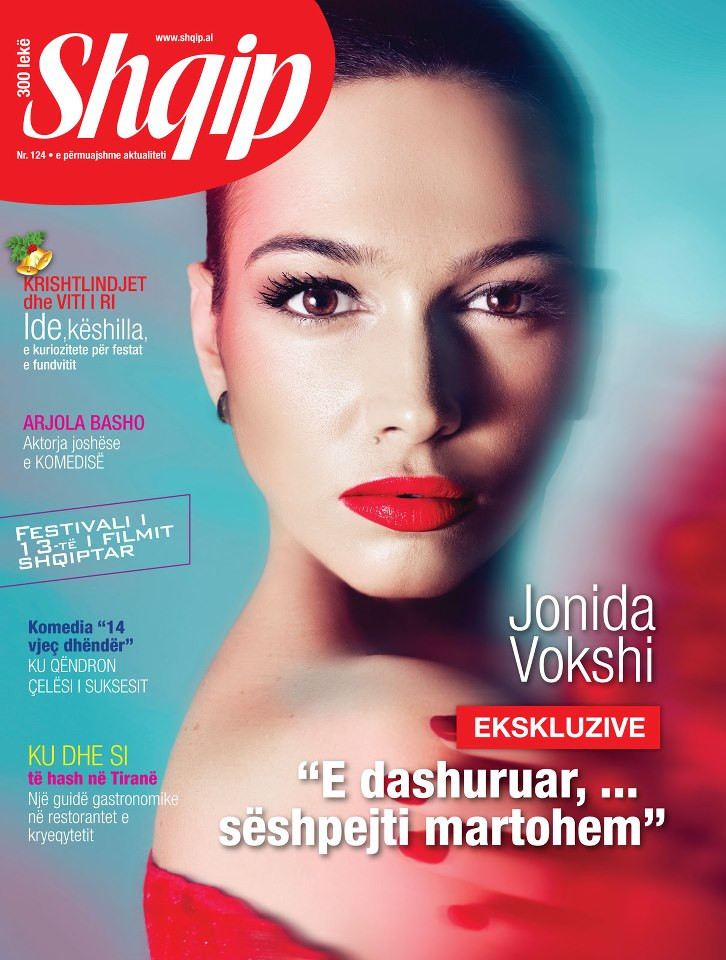 Jonida Vokshi featured on the Shqip cover from December 2012