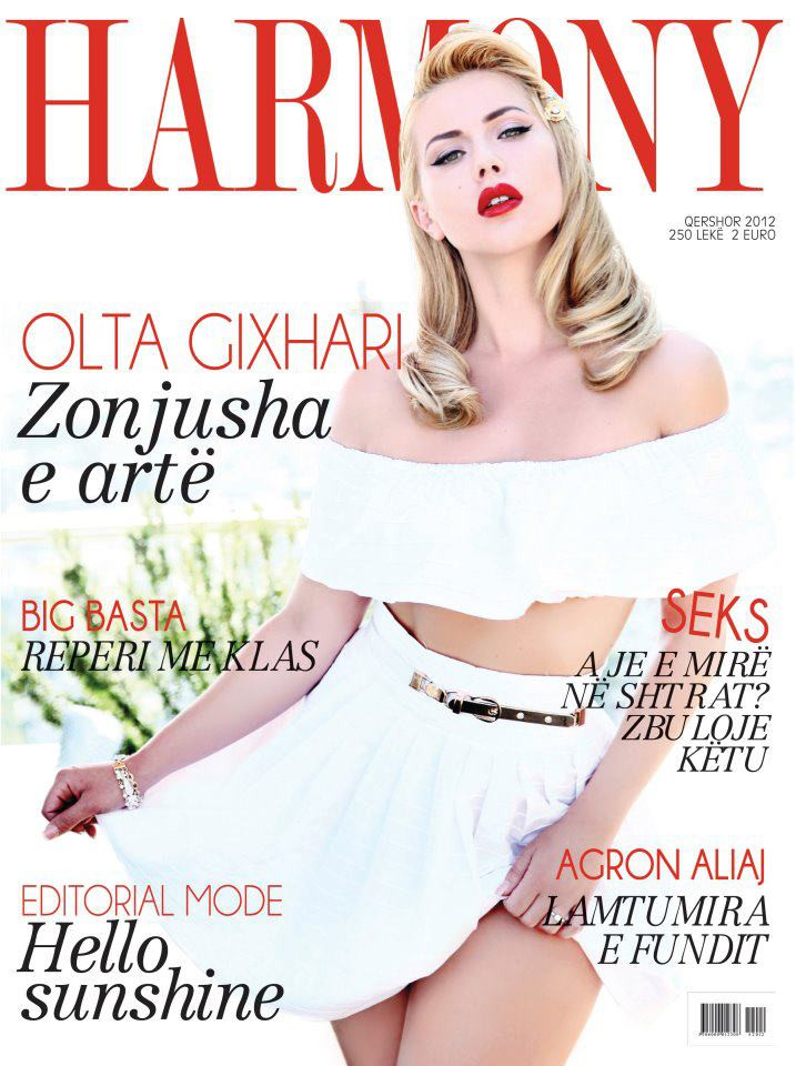 Olta Gixhari featured on the Harmony cover from June 2012