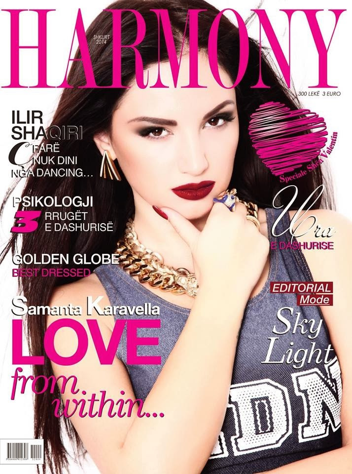 Samanta Karavella featured on the Harmony cover from February 2014