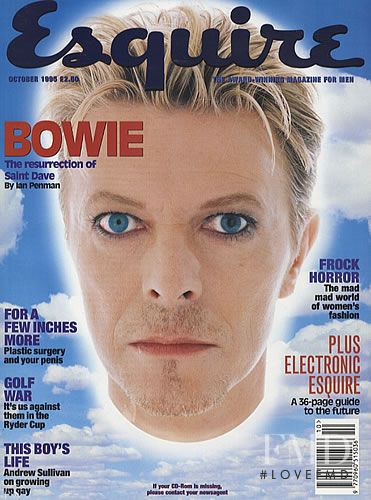 DAvid Bowie featured on the Esquire UK cover from October 1995