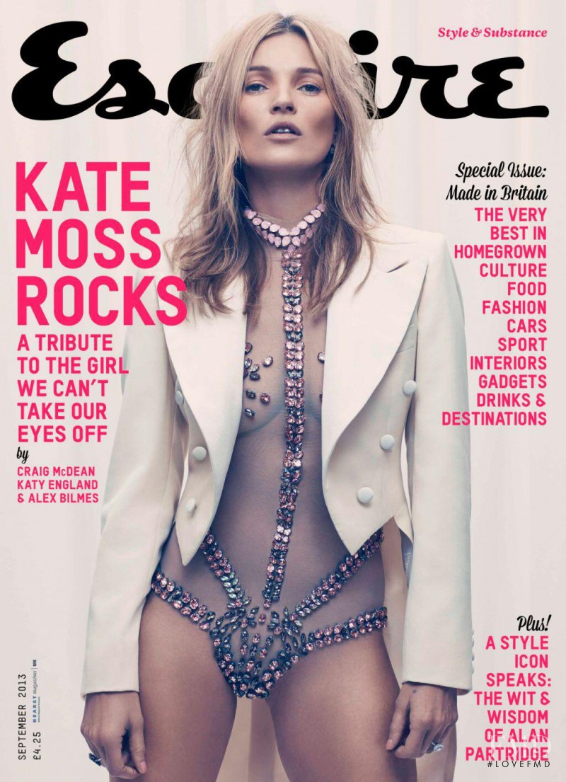 Kate Moss featured on the Esquire UK cover from September 2013