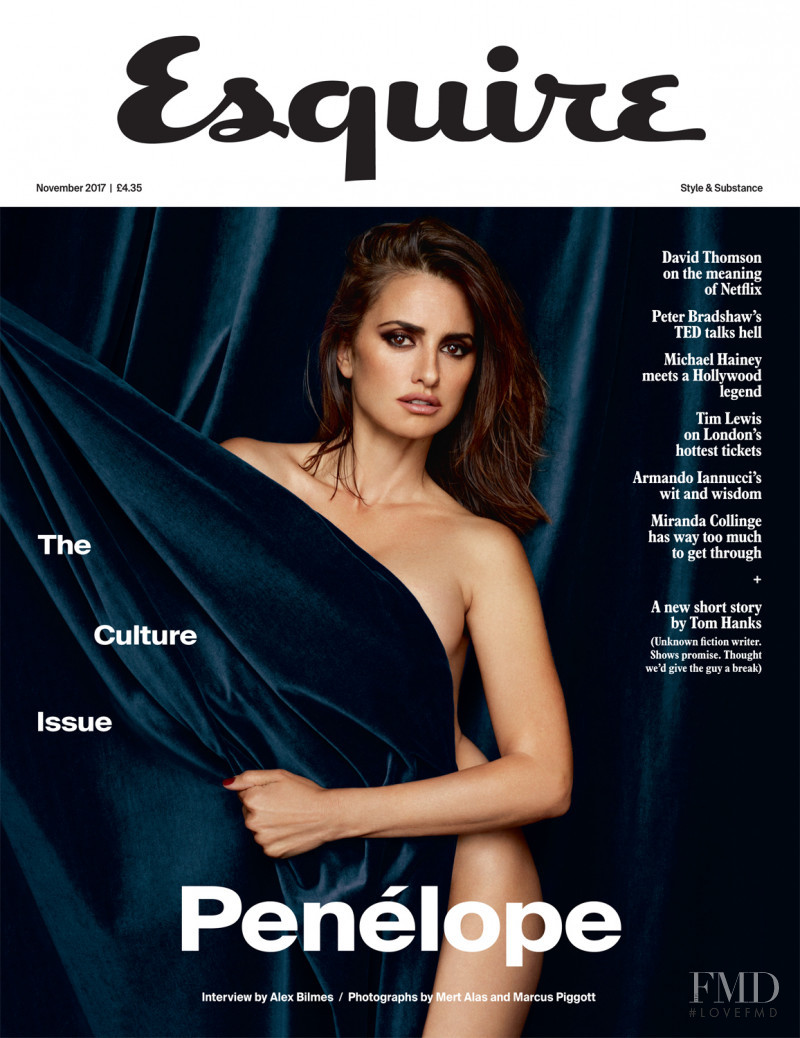 Penelope Cruz featured on the Esquire UK cover from November 2017