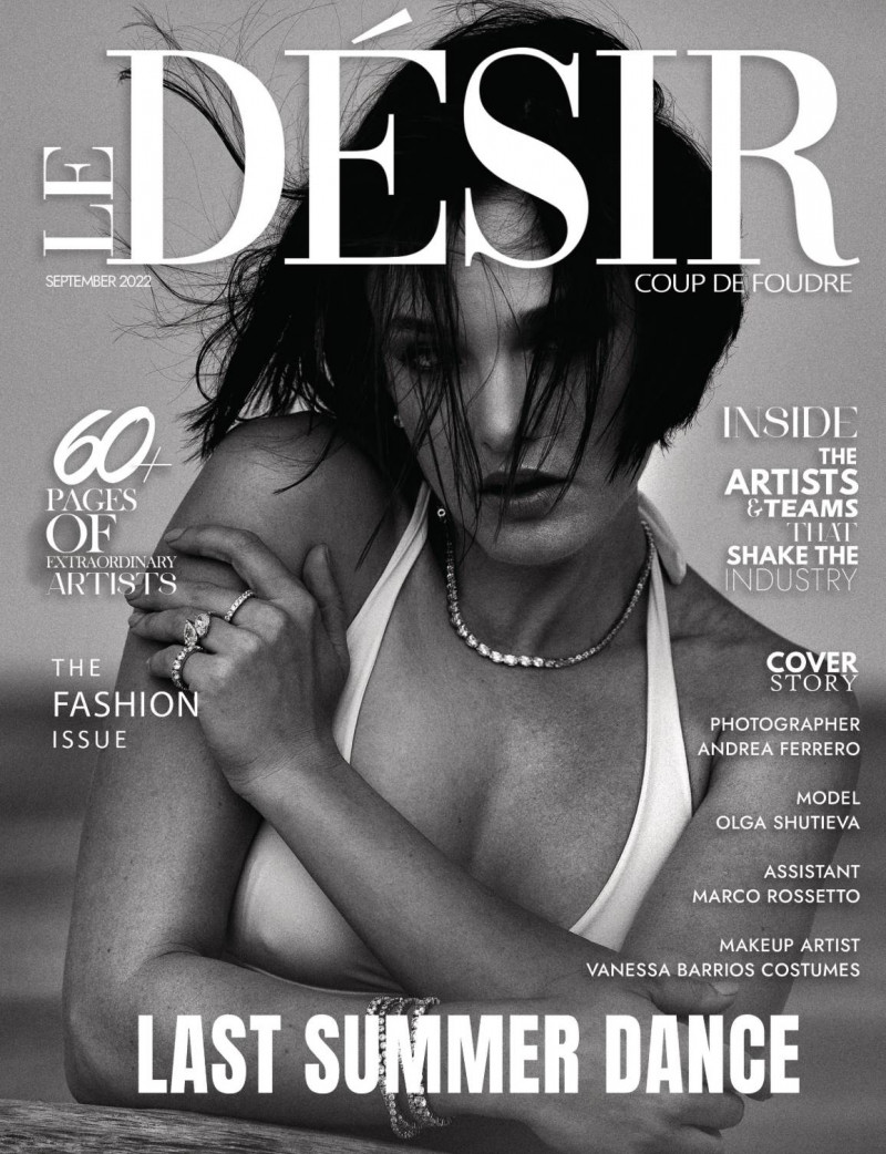 Olga Shutieva featured on the Le Desir cover from September 2022