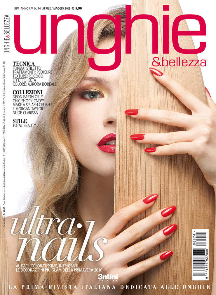  featured on the Unghie & Bellezza cover from April 2018