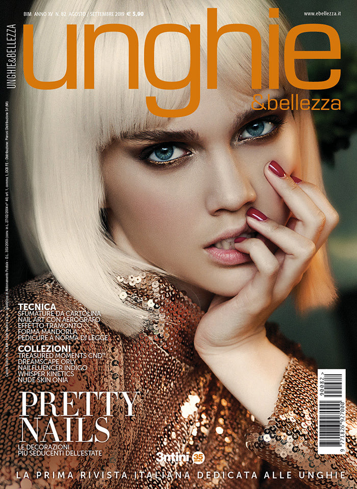  featured on the Unghie & Bellezza cover from August 2019