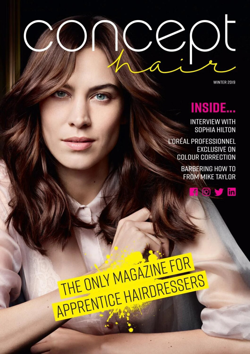 Alexa Chung featured on the Concept Hair cover from December 2019