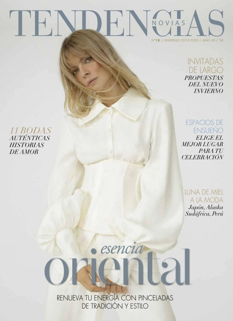 Cristina Tosio featured on the Tendencias Novias cover from December 2019