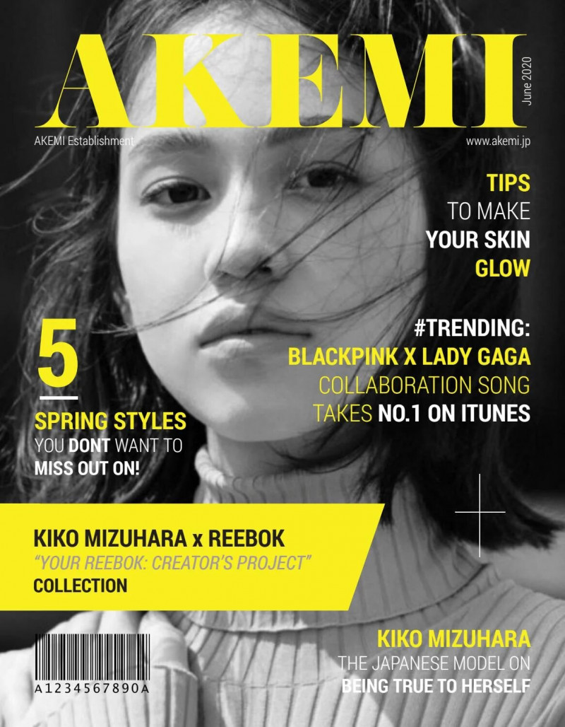 Kiko Mizuhara featured on the Akemi cover from June 2020