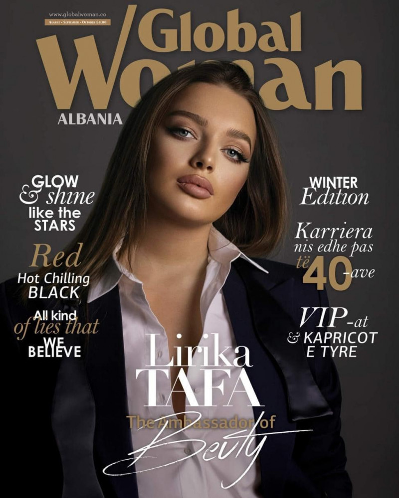 Lirika Tafa featured on the Global Woman Albania cover from August 2020