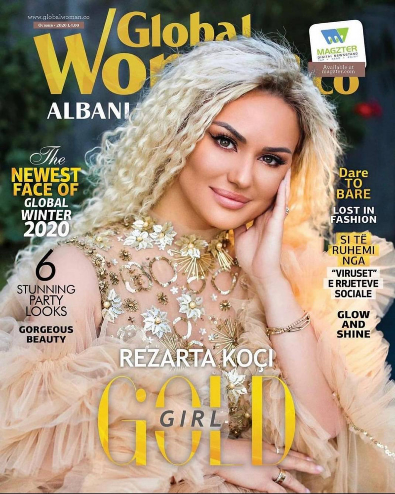 Rezarta Koci featured on the Global Woman Albania cover from October 2020