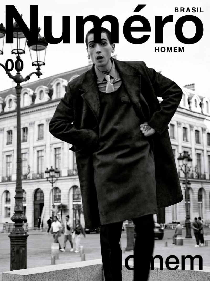 Victor Berlo featured on the Numéro Homem Brazil cover from August 2023