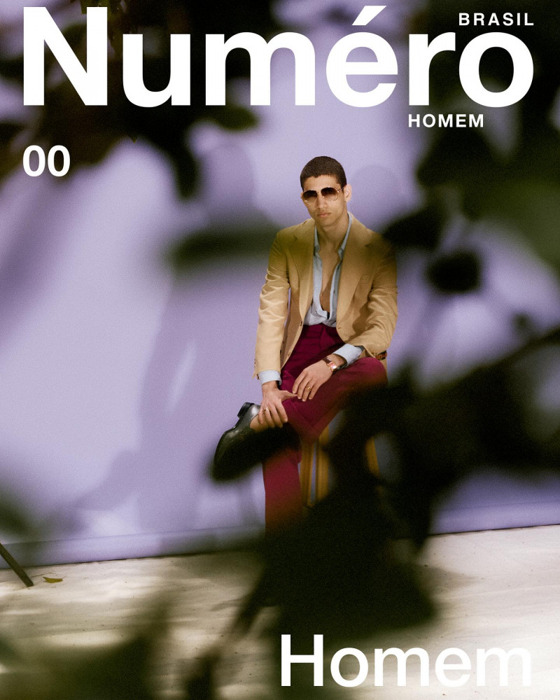 Alisson Cardoso featured on the Numéro Homem Brazil cover from August 2023