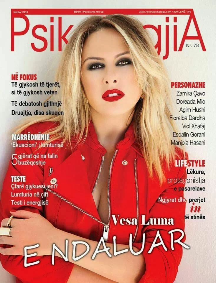 Vesa Luma featured on the Psikologjia cover from November 2013